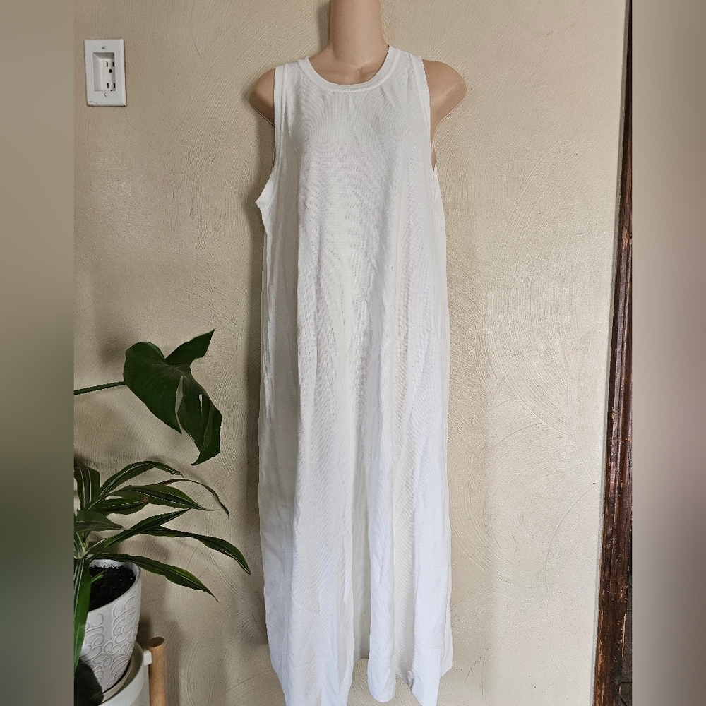 The Drop Gabriela High Neck Cut-in A-line Side-Slit Maxi Sweater Dress Size XL - Picture 4 of 13